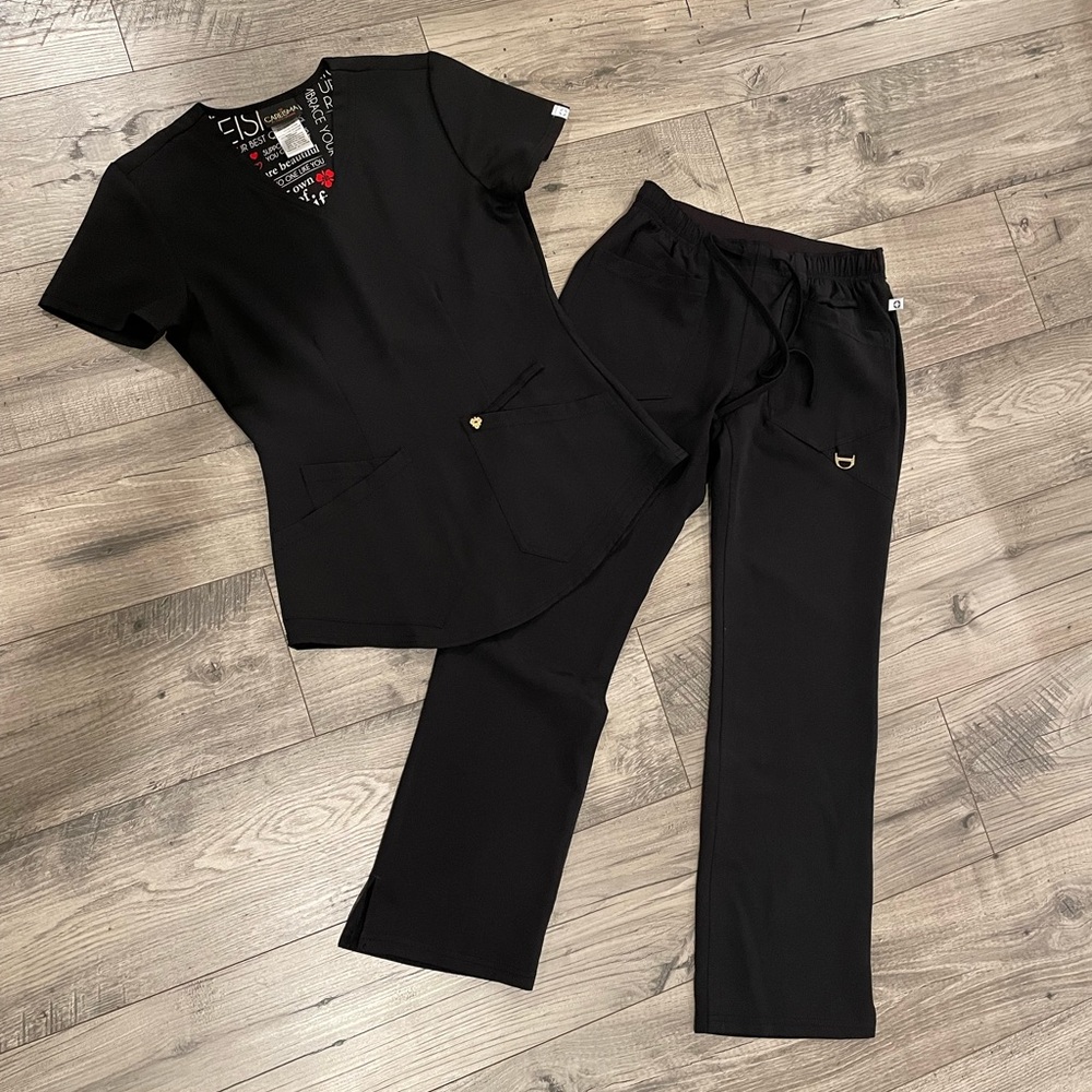Black Scrub Set